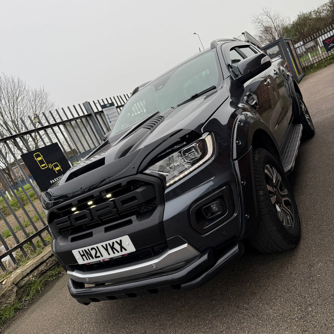 Ford Ranger Ranger Raptor Style Front Bumper Grill Matt Black for 2019-2023 T8