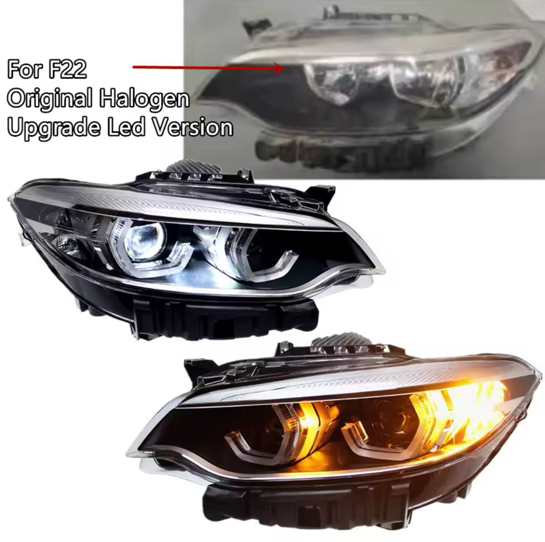 BMW F22 F23 2 Series 2014-2021 Angel Eye Headlight Upgrade