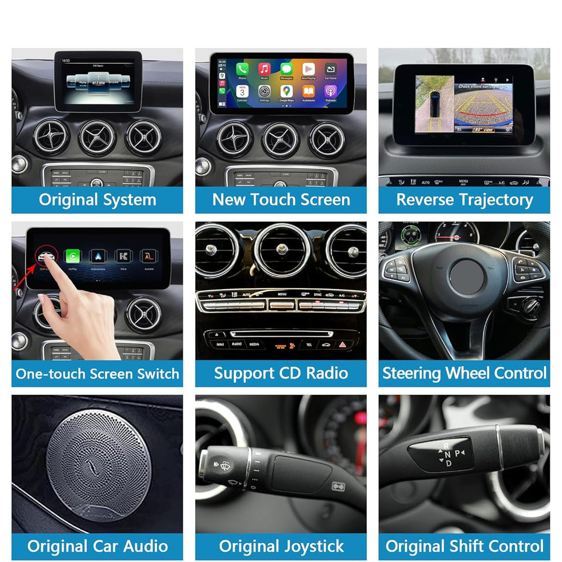 Benz Android Reverse Display Mercedes Benz Android Screen/CarPlay screen Upgrade 2014-2020 ...