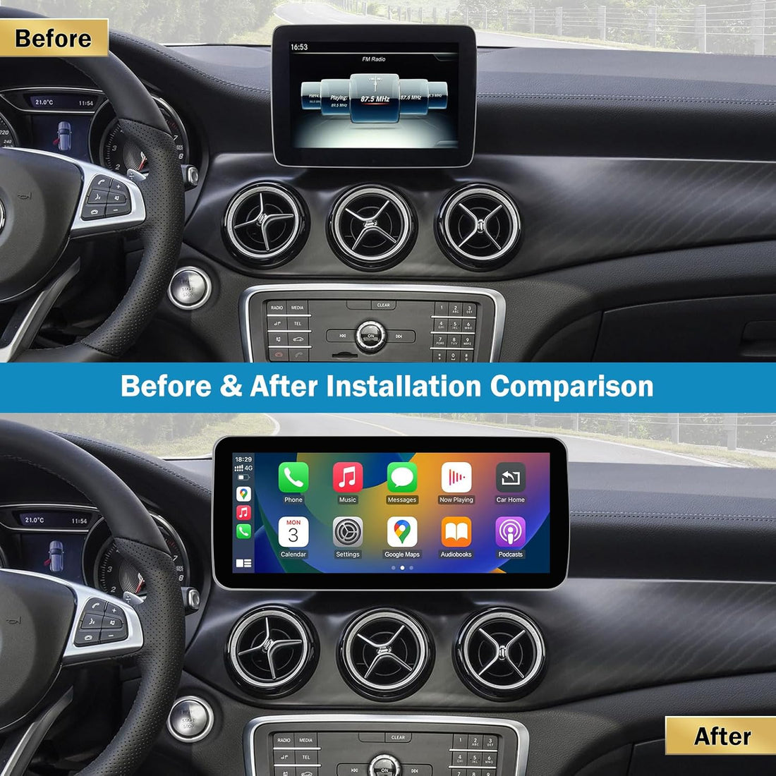 Mercedes Benz Android Screen/CarPlay screen Upgrade 2014-2020