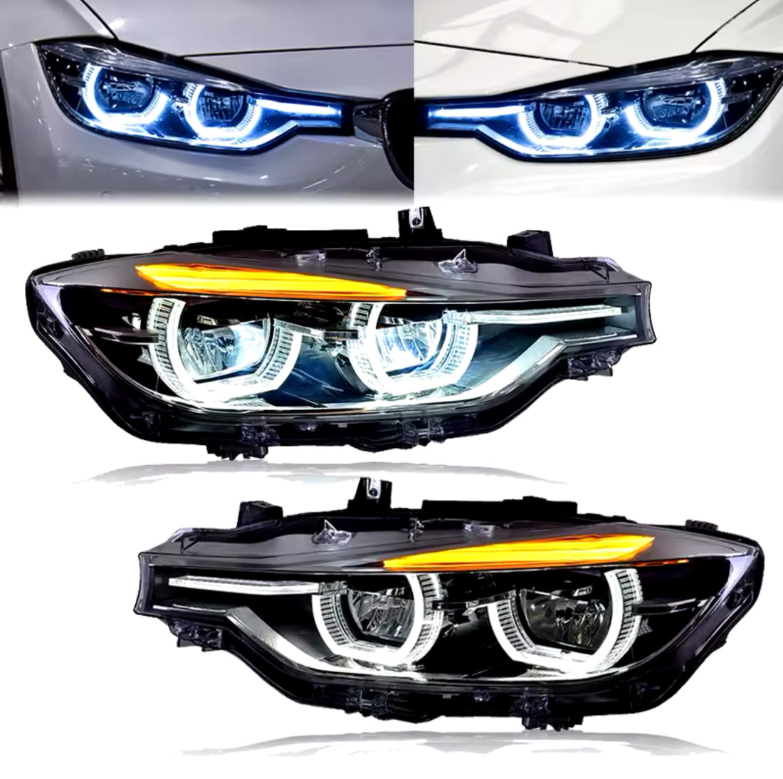 BMW 3 Series M3 ICON Style LCI 2 LED Headlights Upgrade (F31 F30 F80)