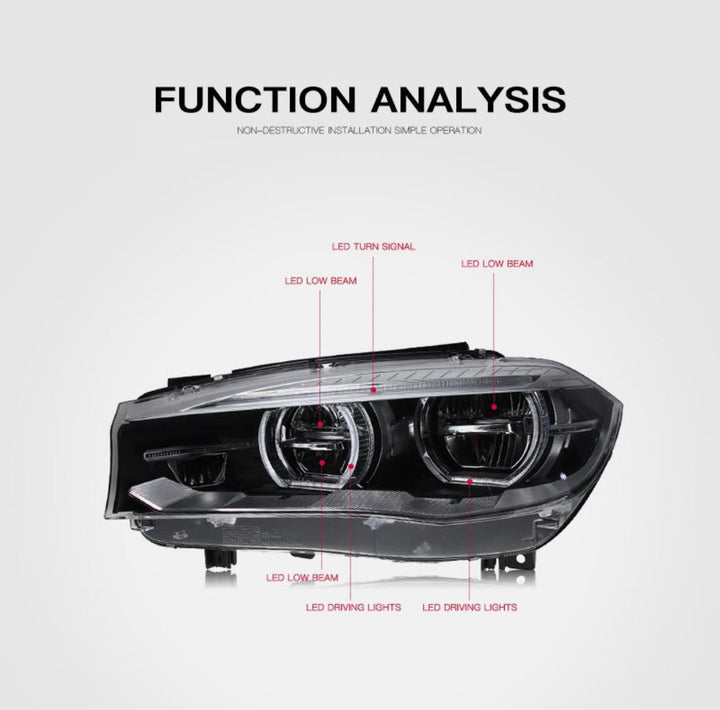 Headlight Compatible For BMW X5 F15 LED Headlights 2014-2018