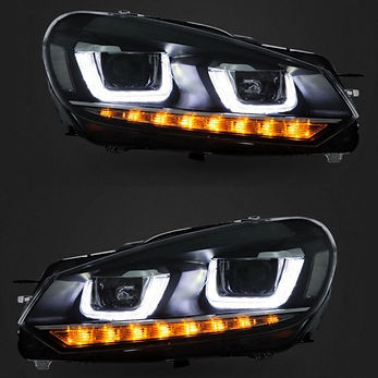 DRL Full LED Headlight For VW Golf 6R MK6 TDI TSI 08-13 Front Light Headlights