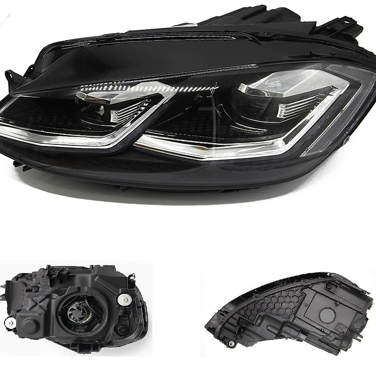 DRL Full LED Headlight For VW Golf7 MK7 2013-2017 Halogen Front Light Headlights
