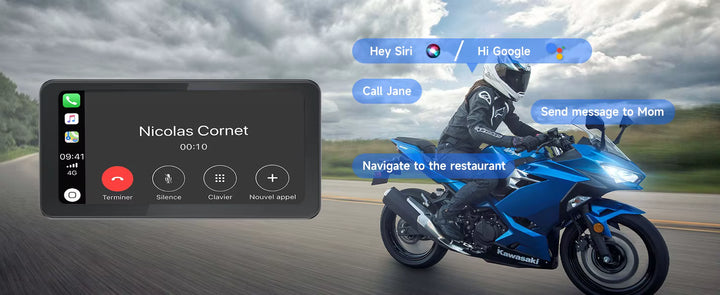 Portable Mototorcycle Wireless Apple Carplay/Android Auto