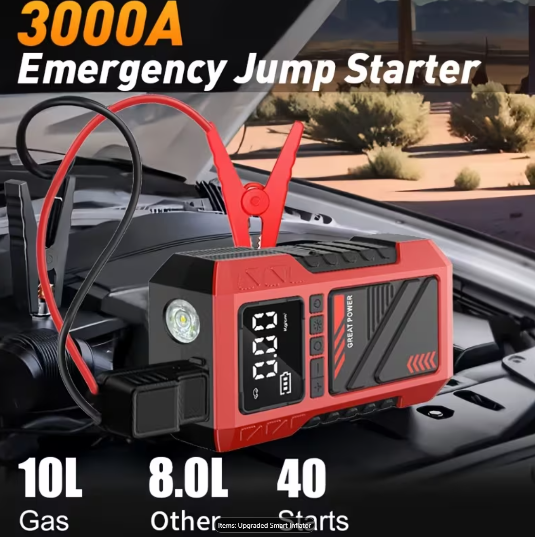 10-in-1 Car Battery Starter Kit