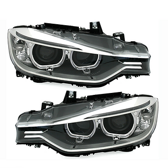 XENON LOOK HEADLIGHTS SET CHROME BMW 3 SERIES F30 F31 2011-2015