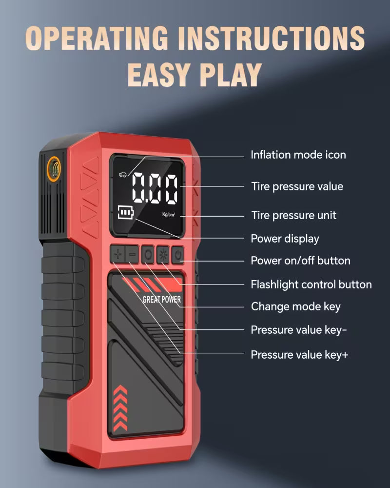 10-in-1 Car Battery Starter Kit