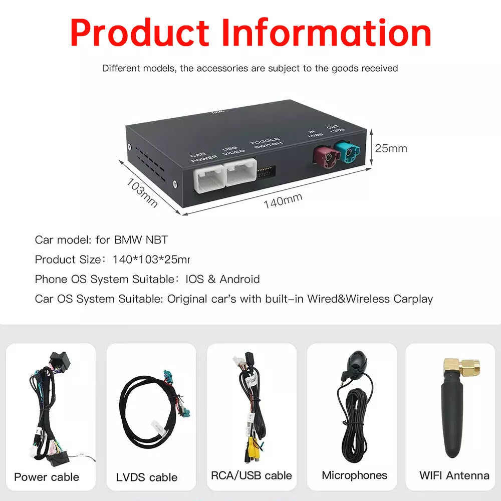 BMW Wireless Apple CarPlay Android Auto hardware kit